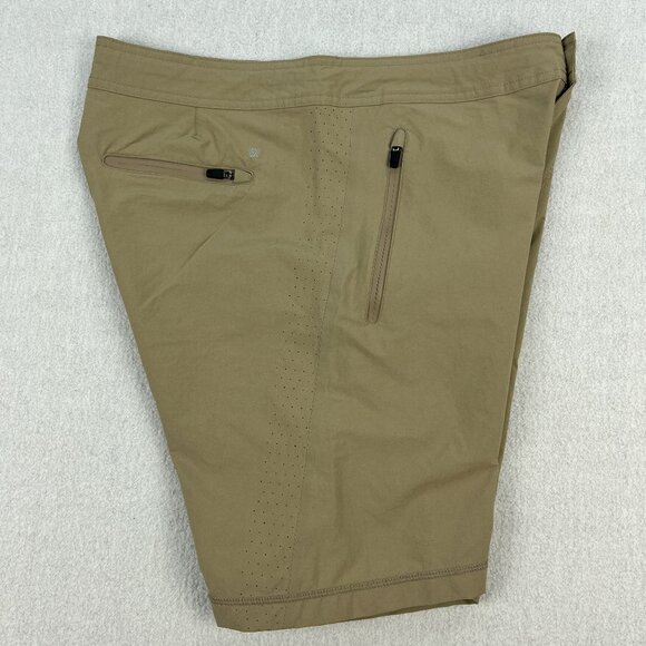 Mack Weldon Shorts Mens S Beige 8" Ins. Performance Athletic Nylon Stretch - Picture 3 of 13